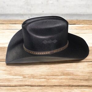 Classic Black Cowboy Hat with Braided Band